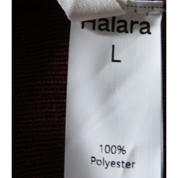 Halara Vest Burgundy Sweater Knit Button Up Halter Neck Top Size Large 12-14 - Picture 6 of 11